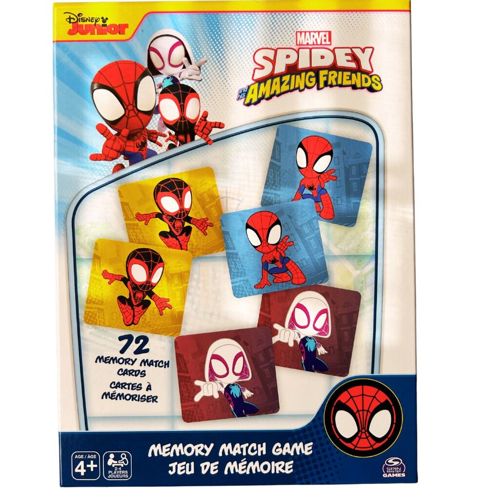 Marvel Spidey and His Amazing Friends Disney Junior MEMORY MATCH Game Ages4+ NEW